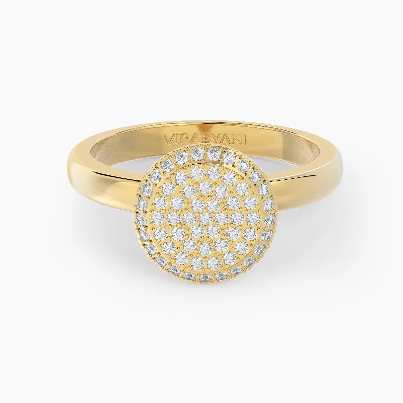 Women’s rings with tiger eye for boldness -Round Shaped AMoré Pavé Ring With 0.50 ct. Diamonds