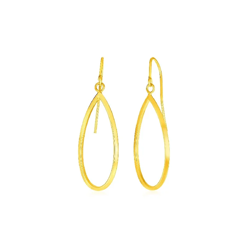 Drop Earrings for Prom Night -LOVCIA Luxury Dazzling 14k Gold Teardrop Dangle Earrings with French Wire