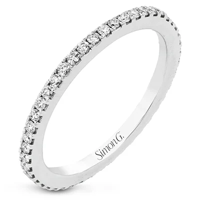 Women’s rings with herkimer diamonds for clarity -Wedding Band in 18k Gold with Diamonds