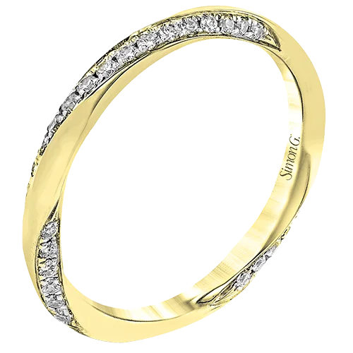 Women’s gold rings with shimmering opal centerpieces -Wedding Band in 18k Gold with Diamonds