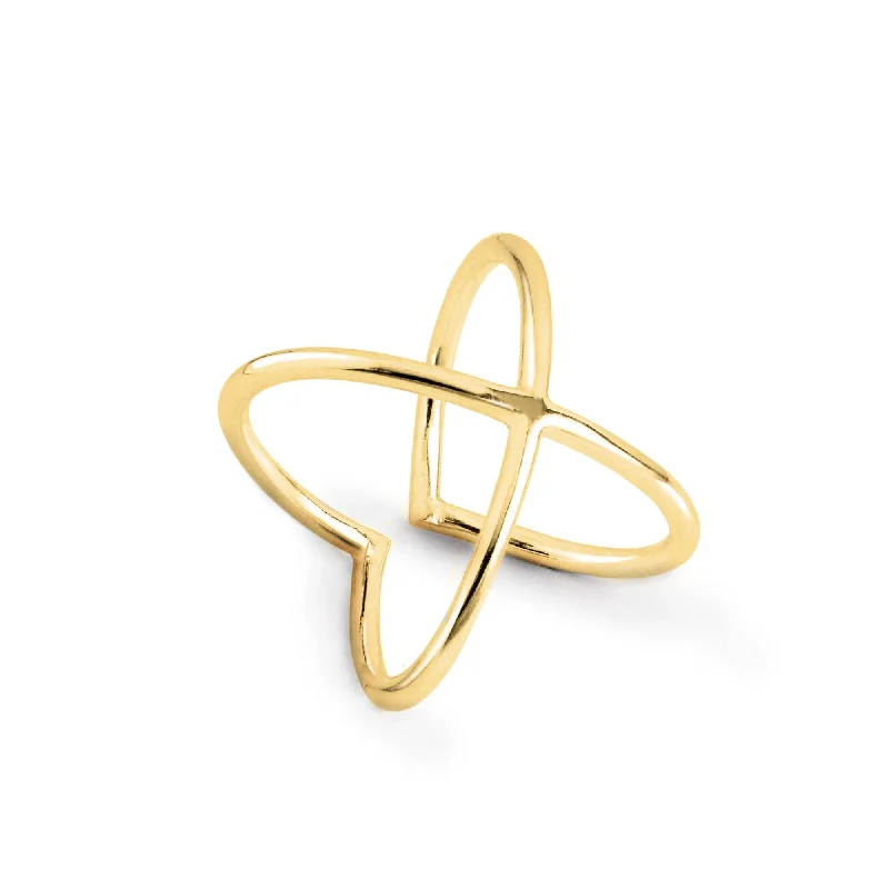 Women’s rings with spiral gold band twists -4Ever Gold Ring