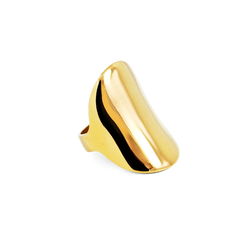 Women’s rings with geometric ruby for trend -Boho Gold Ring