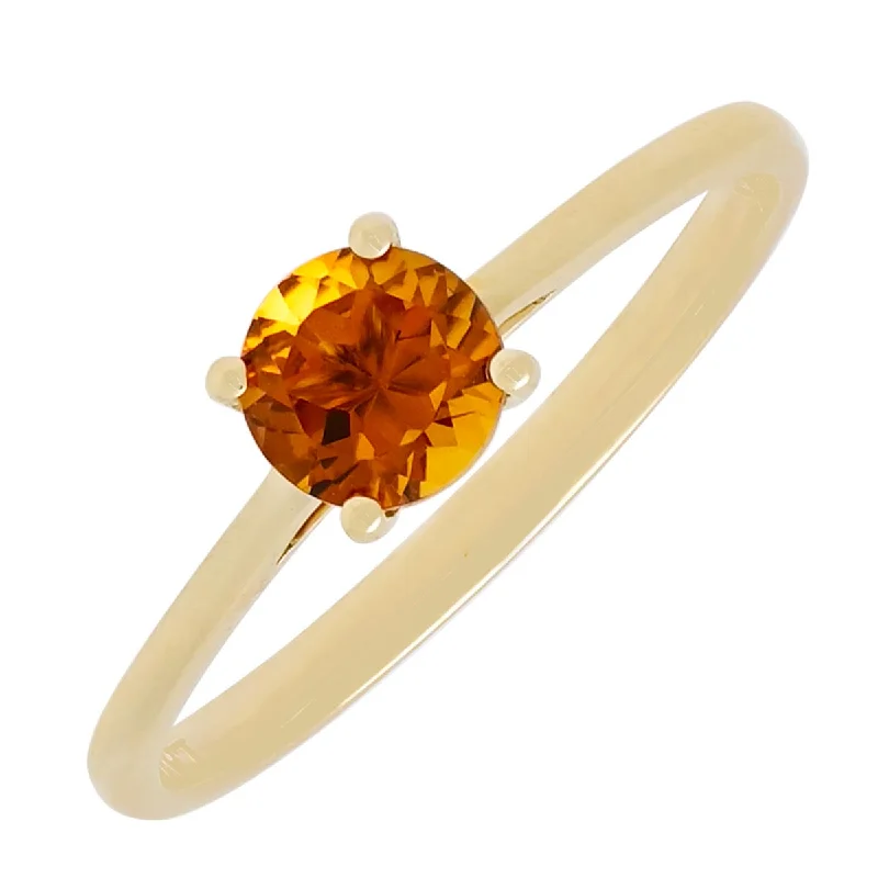 Women’s rose gold rings with moonstone glow -Citrine Ring in 14kt Yellow Gold