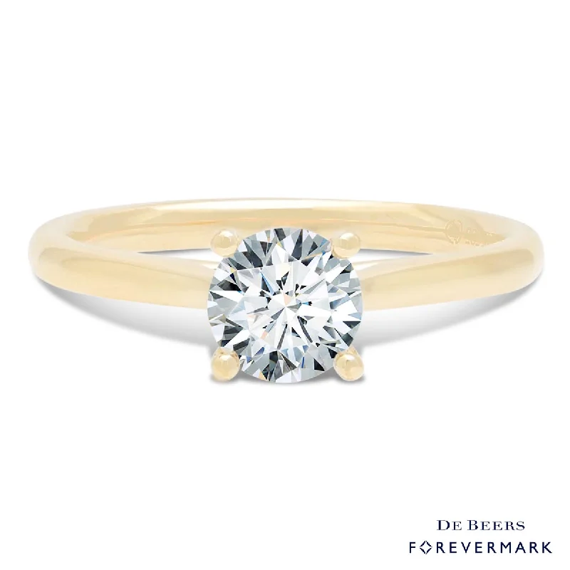 Women’s rings with raw citrine for charm -Forevermark Classic Diamond Solitaire Engagement Ring in 14kt Yellow Gold (3/4ct)