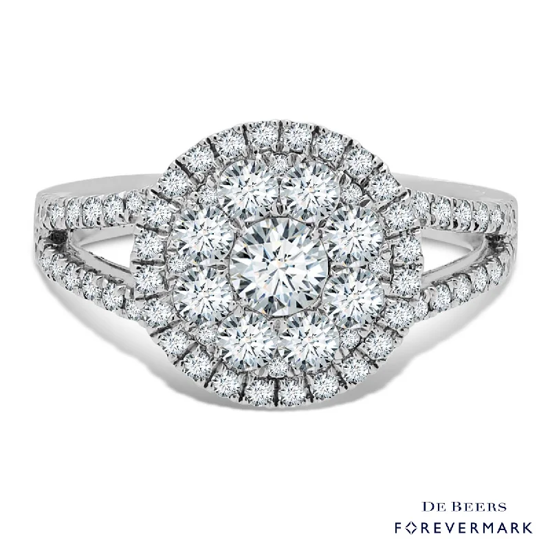 Women’s rings with etched initials for meaning -Forevermark Diamond Engagement Ring in 18kt White Gold (1 1/3ct tw)