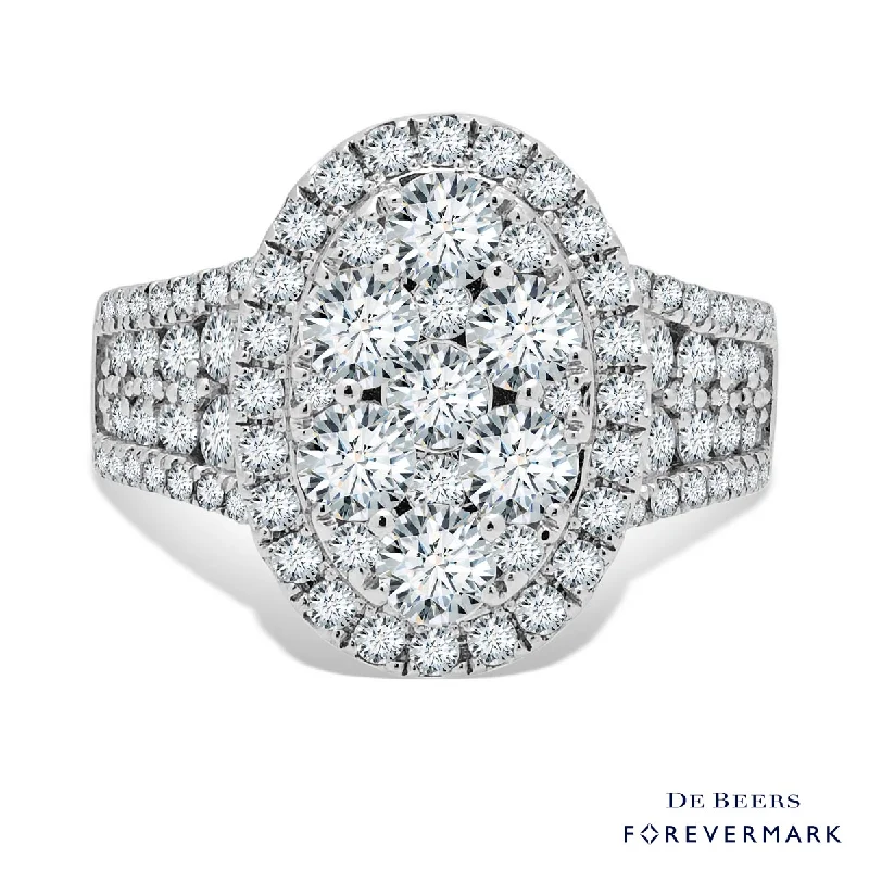 Women’s rings with brushed gold for subtlety -Forevermark Diamond Engagement Ring in 18kt White Gold (2 1/5ct tw)