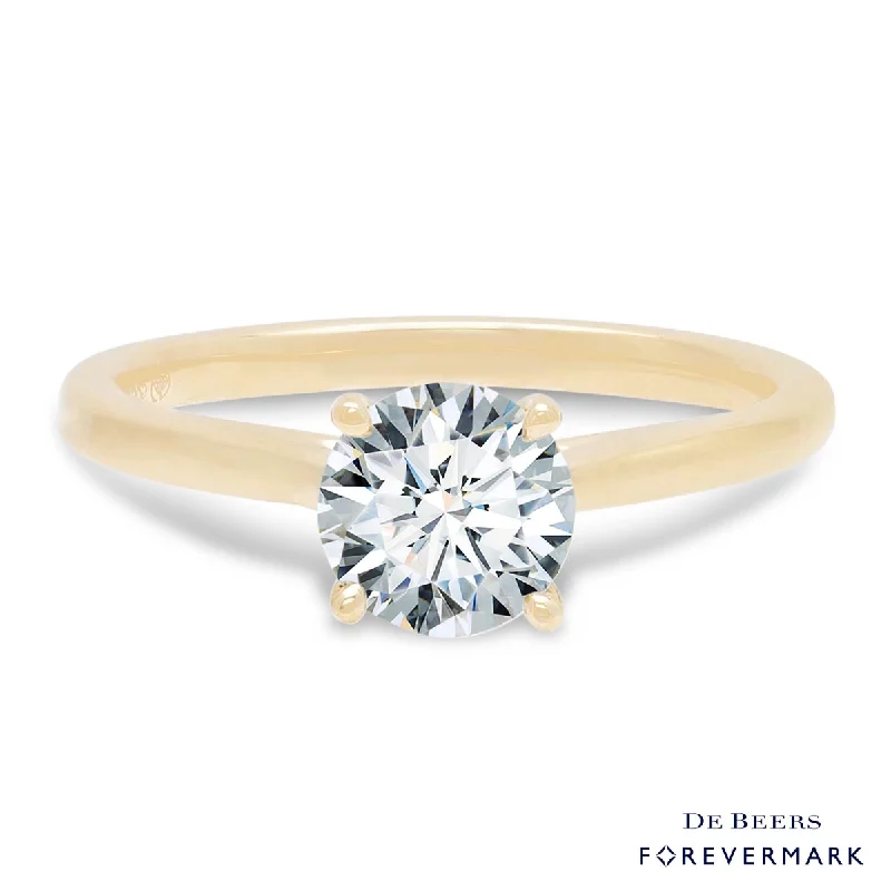 Women’s rings with starburst sapphire for radiance -Forevermark Diamond Solitaire Engagement Ring in 14kt Yellow Gold (1ct tw)