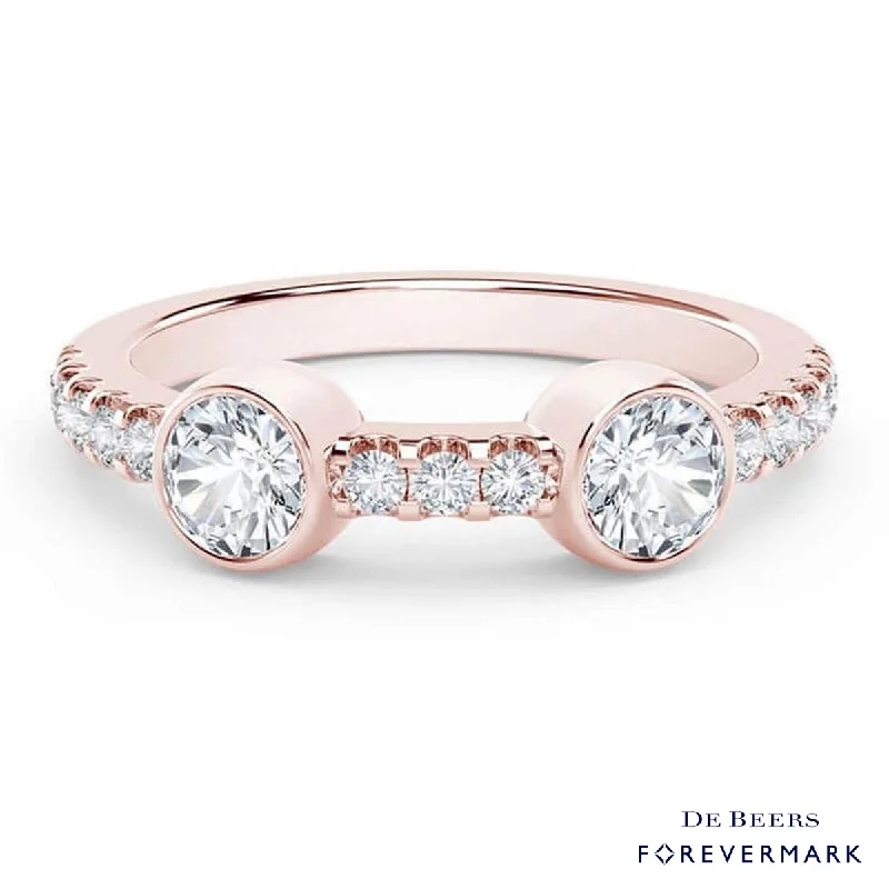 Women’s rings with fluorite stones for hues -Forevermark Tribute Collection Diamond Stackable Ring in 18kt Rose Gold (1/2ct tw)