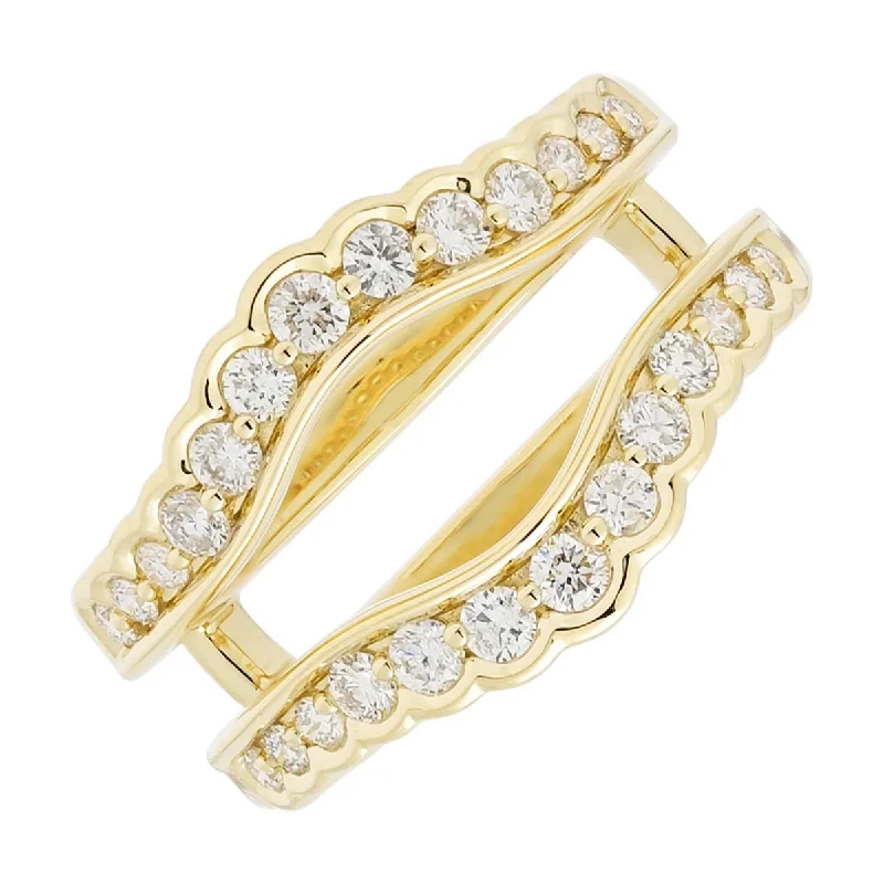 Women’s layered rings with mixed gemstone bands -Diamond Wedding Ring Insert in 14kt Yellow Gold (5/8ct tw)