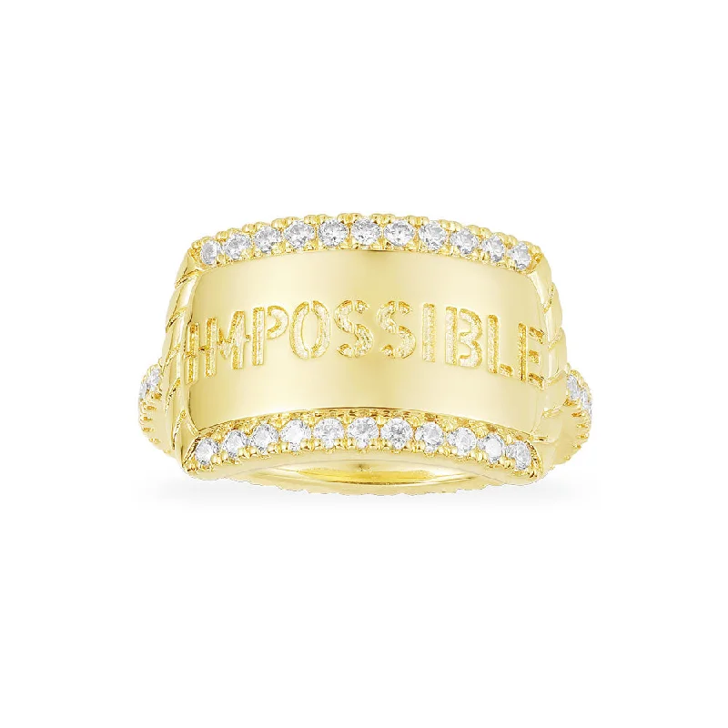 Women’s rings with crown-inspired topaz designs -IMPOSSIBLE Ring