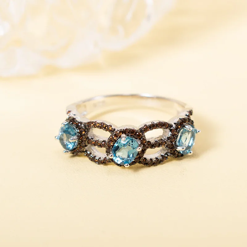 Women’s rings with citrine stones for warmth -Navy Blue Topaz Ring