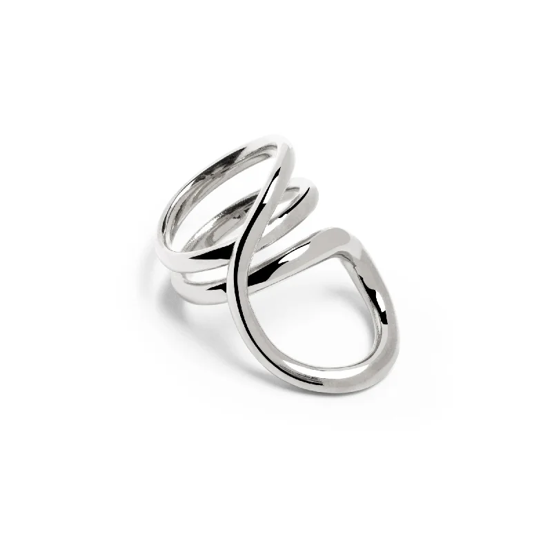 Women’s promise rings with subtle star engravings -Organic Ring