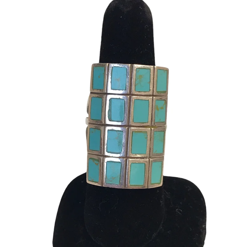 Women’s silver rings featuring bold turquoise gems -Ring Sterling Silver In Silver