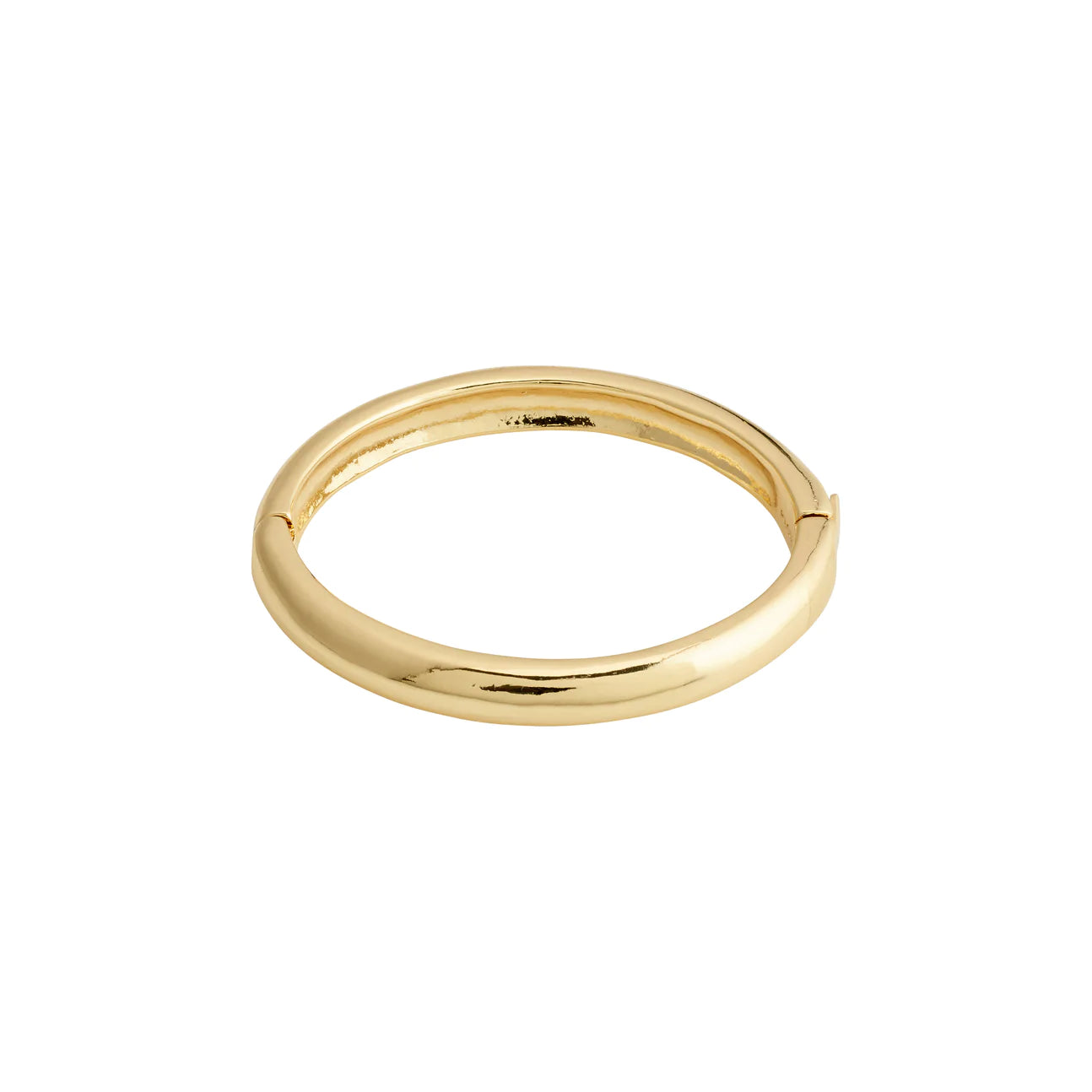 Sleek bangle bracelets with black enamel for a sophisticated and modern look-Be Gold Plated Bangle