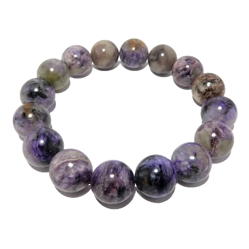 Best bangle bracelets with infinity symbols for a design full of meaning and charm-Charoite Bracelet Purple Chariot Precious Gems