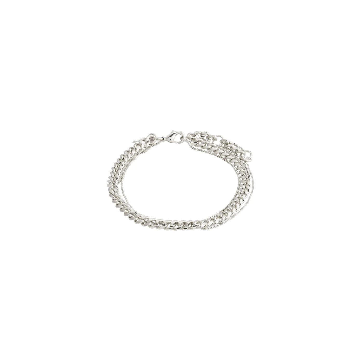 Best bangle bracelets with unique stone inlays for a one-of-a-kind accessory-Create Silver Plated 3-in-1 Bracelet