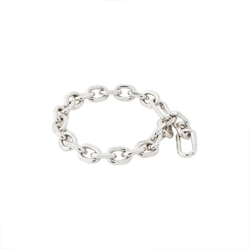 Best bangle bracelets with animal motif designs for a quirky, fun accessory-Euphoric Silver Plated Cable Chain Bracelet