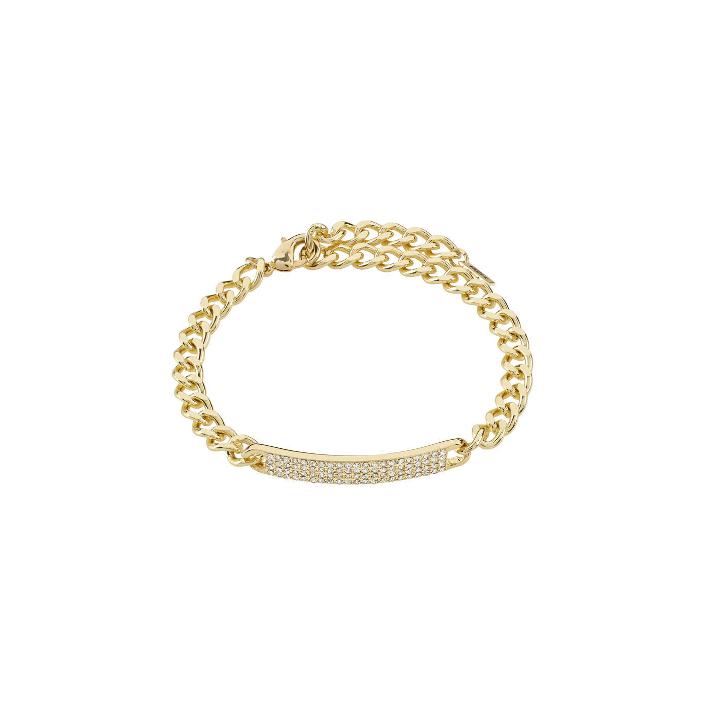 Oversized bangle bracelets with unique textures for a statement-making accessory-Heat Gold Plated Crystal Bracelet