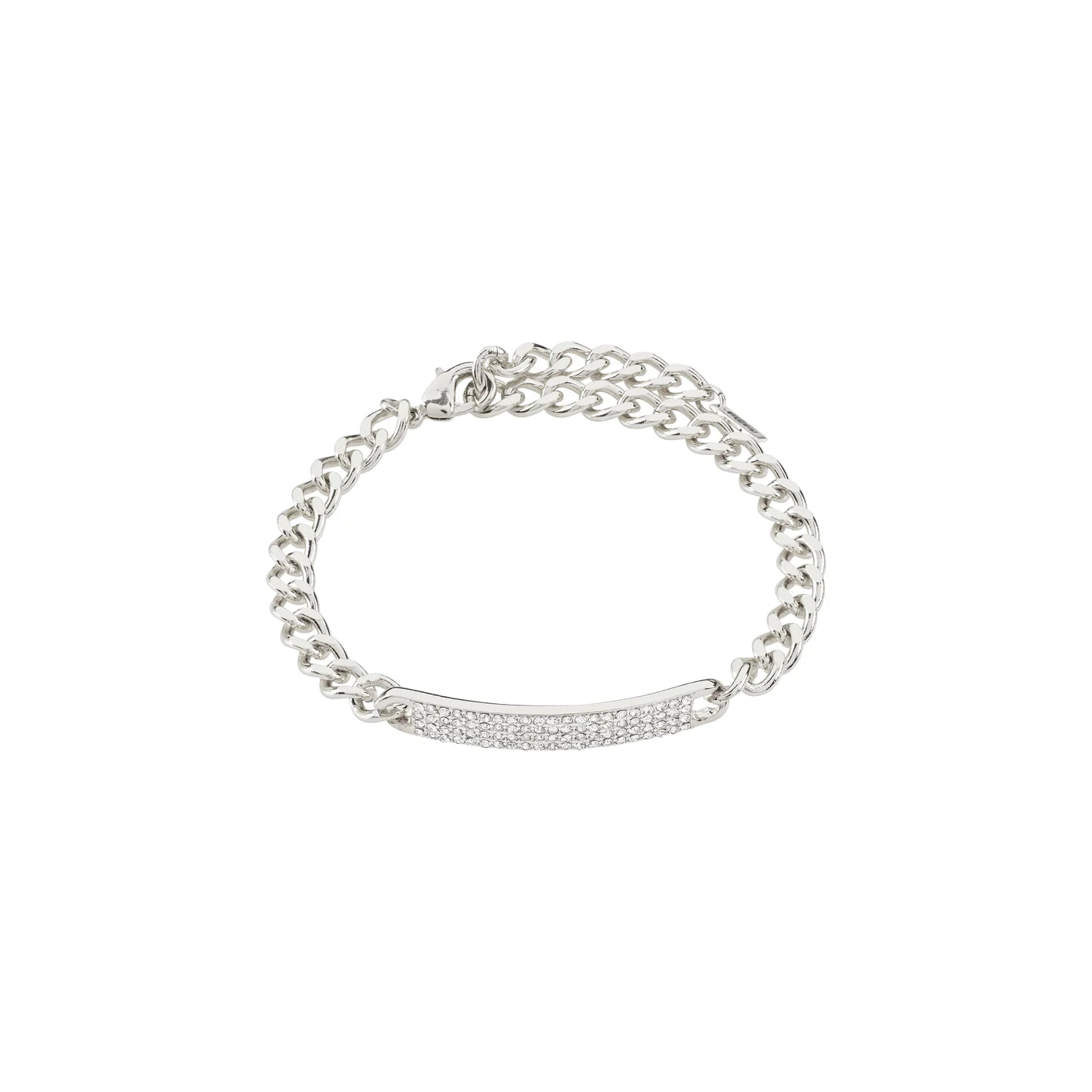 Best bangle bracelets with pastel enamel for a soft and delicate aesthetic-Heat Silver Plated Crystal Bracelet