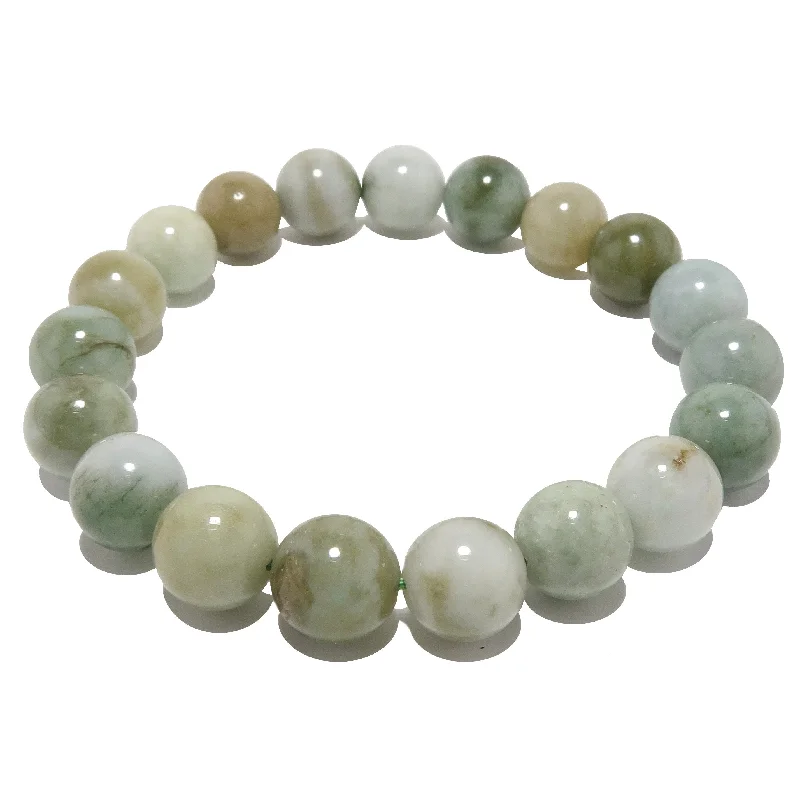 Bold bangle bracelets with textured finishes for a dynamic and modern style-Jade Bracelet Green Prosperity Gemstones