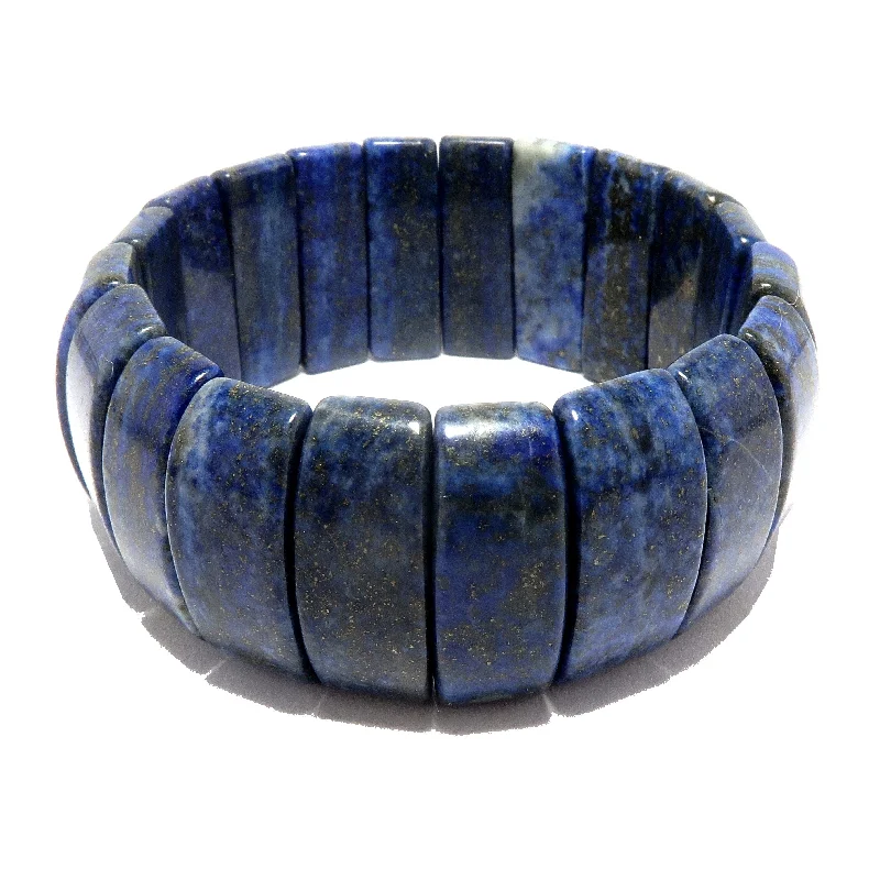 Classic bangle bracelets with clean lines for an elegant and versatile accessory-Lapis Bracelet Cuff Boho Stone My Metaphysical Tribe