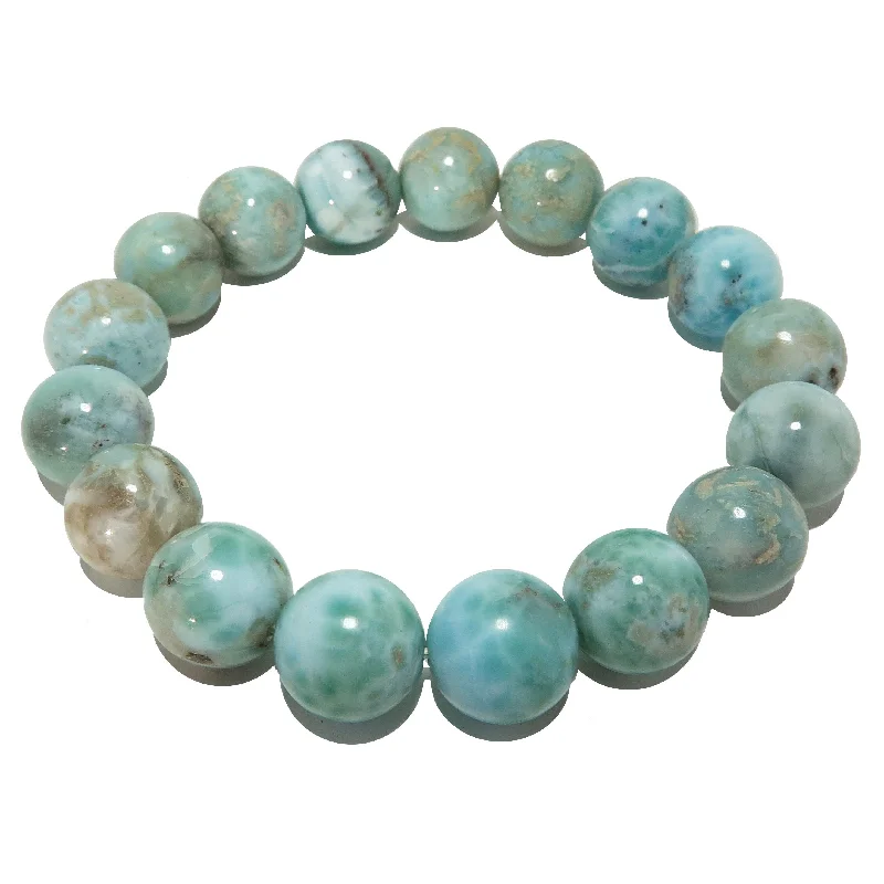 Stylish bangle bracelets with gemstone accents for a chic and modern look-Larimar Bracelet Blue Precious Caribbean Sea