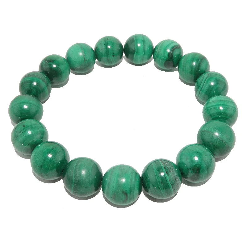 Best bangle bracelets with durable enamel finishes for long-lasting wear and vibrant colors-Malachite Bracelet Green Bullseye Victory