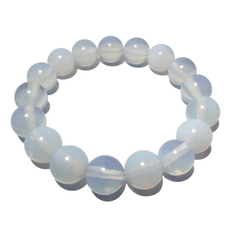 Bangle bracelets with colorful gemstone accents for a fun and vibrant pop of color-Opalite Bracelet Rainbow Aura Happy Glow