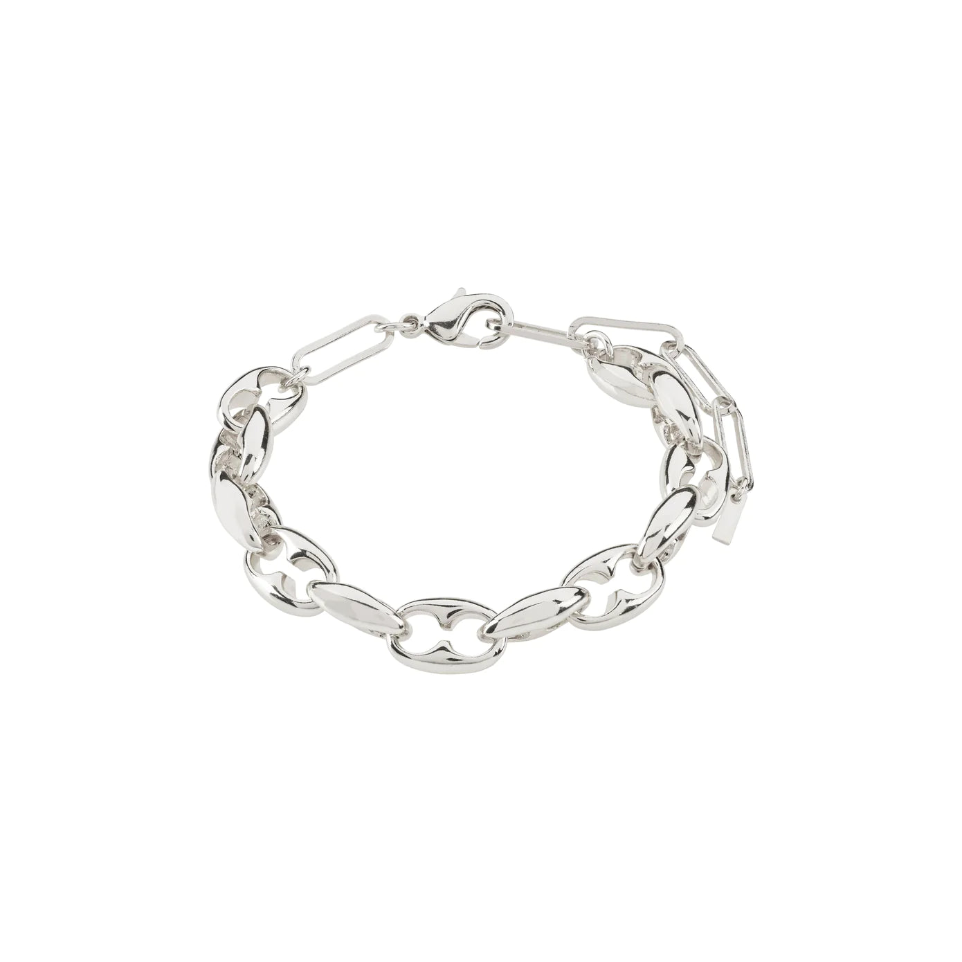 Sleek bangle bracelets with modern metallic finishes for a polished, chic design-Pace Silver Plated Bracelet