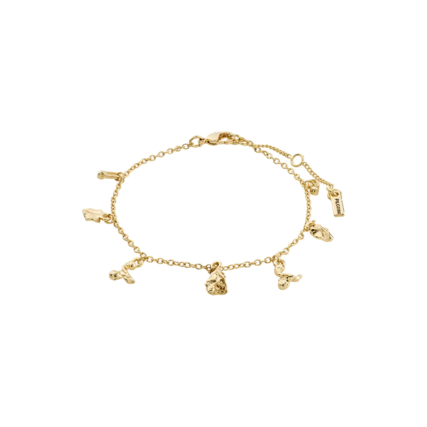 Best bangle bracelets with minimalist silver designs for a timeless, versatile look-Peace Organic Gold Plated Charm Bracelet