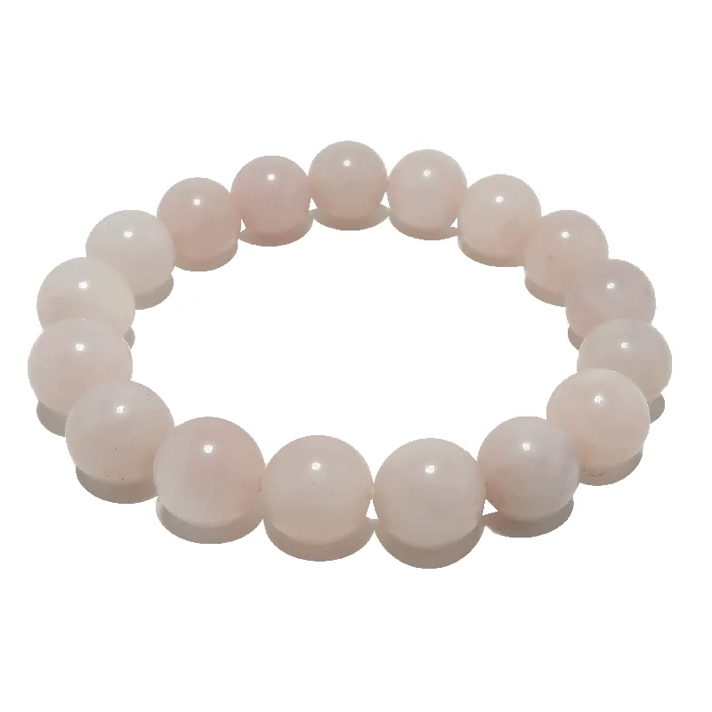 Best bangle bracelets with thin, delicate chains for an understated, sophisticated look-Rose Quartz Bracelet Creamy Dreamy Jewelry