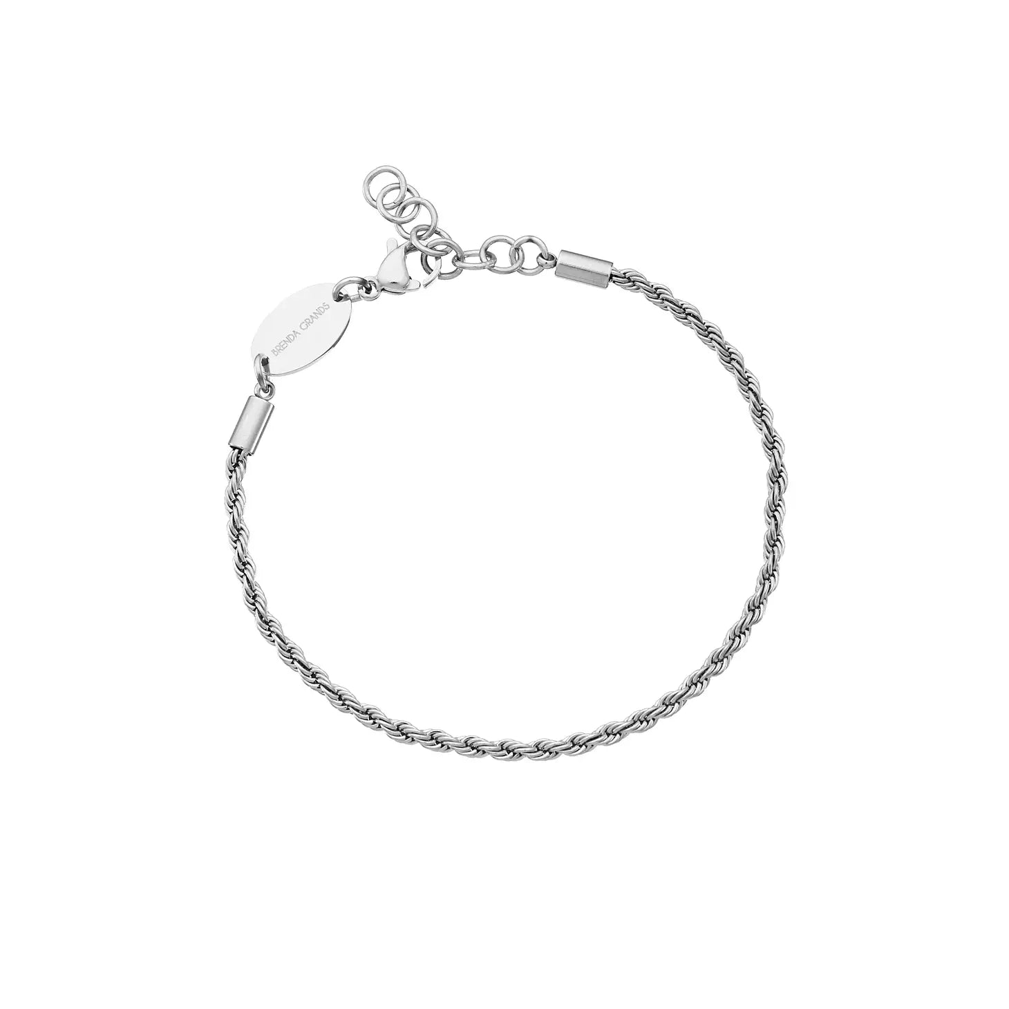 Best bangle bracelets with stacked designs for a trendy and fashionable look-Silver Rope Chain Bracelet